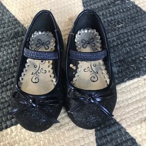 Navy blue glitter Mary Janes